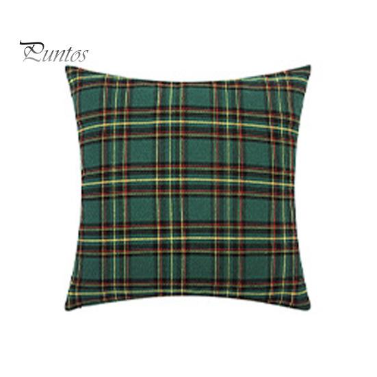 

Рождественская наволочка с принтом в клетку, односторонний принт, прочная скрытая молния, доступны два размера, декоративная наволочка для дивана, наволочка для подушки 45x45cm C