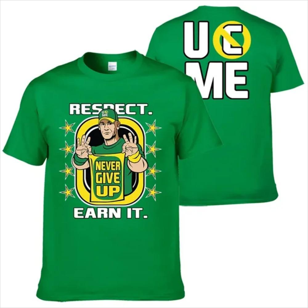 John Cena Wrestling Herren T-Shirt Sommer Outdoor Sport Fitness Unisex Tops Lässiges Rundhals Kurzarm T-Shirt Lässige Herrenkleidung