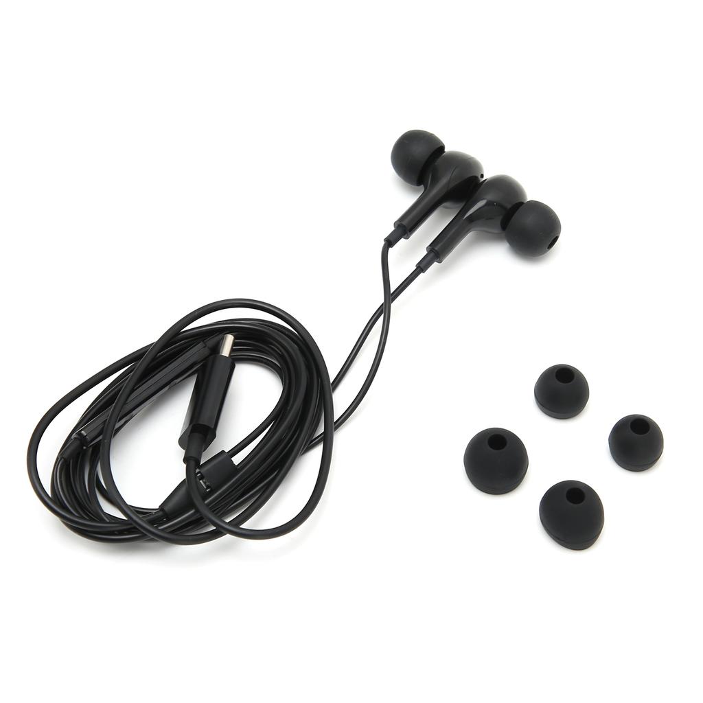 Wired Earphones Type C Digital Chip Noise Canceling Mobile Phone Earbubs with Volume Control
