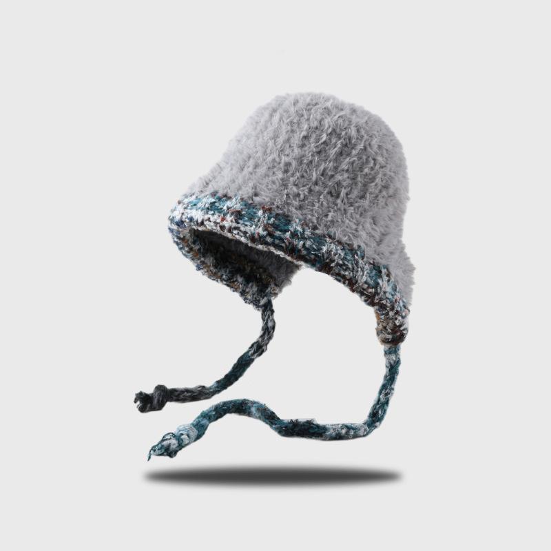 

Зимние шапки для женщин и девочек, теплая шапка с капюшоном для женщин, вязаная шапка-череп, защитная шапка для ушей