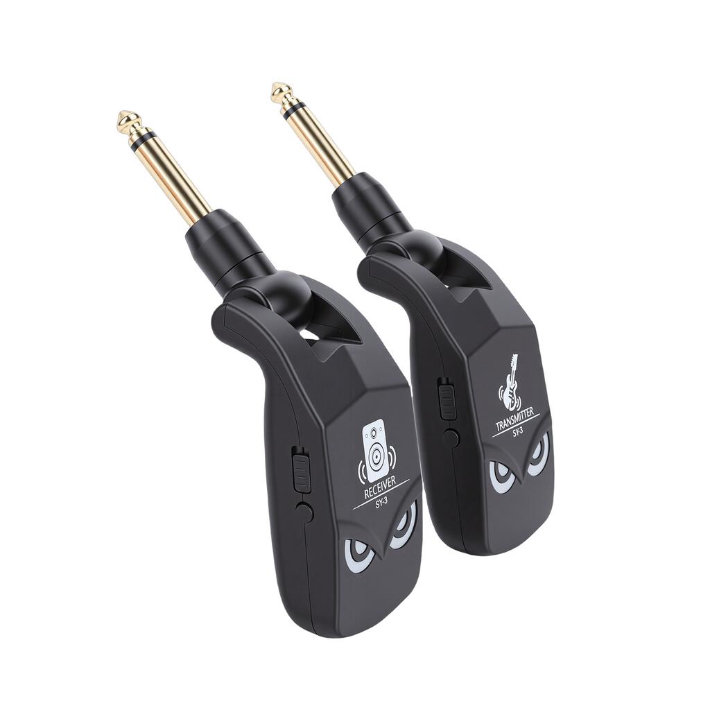 Guitar Wireless System 2.4G Transmitter Receivers 4ms Low Latency 10H Battery Life Rechargeable Wireless System for Electric G