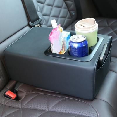 Multifunctional Vehicle Armrest Box PU Leather Backseat Console Car Center Console Universal Car