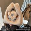 New plush bag handbag Korean version fashion messenger bag plush autumn and winter high-end exquisite shoulder bag ins