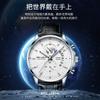 Mode Business Dreiaugen-Chronograph Leder Leuchtendes Uhrwerk Stahlarmband Personalisierte Uhr Herren Wasserdichte Quarz Uhr