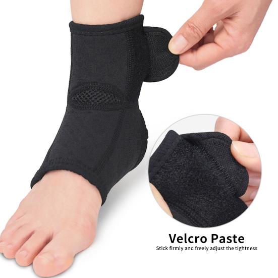 1Pc Ankle Brace Sweat Absorption Adjustable Anti-slip Polyester Running Elastic Compression Ankle Sleeve Sports Accessory