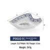 Blue and White Melamine Porcelain Plate - Irregular Shape Retro Cold Dish for Restaurants and Hotels
