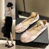 Gentle Single Shoes Spring New Women's Shoes Mary Jane Shoes Sweet Elegant Bow Shallow Mouth Flat Ballet Shoes