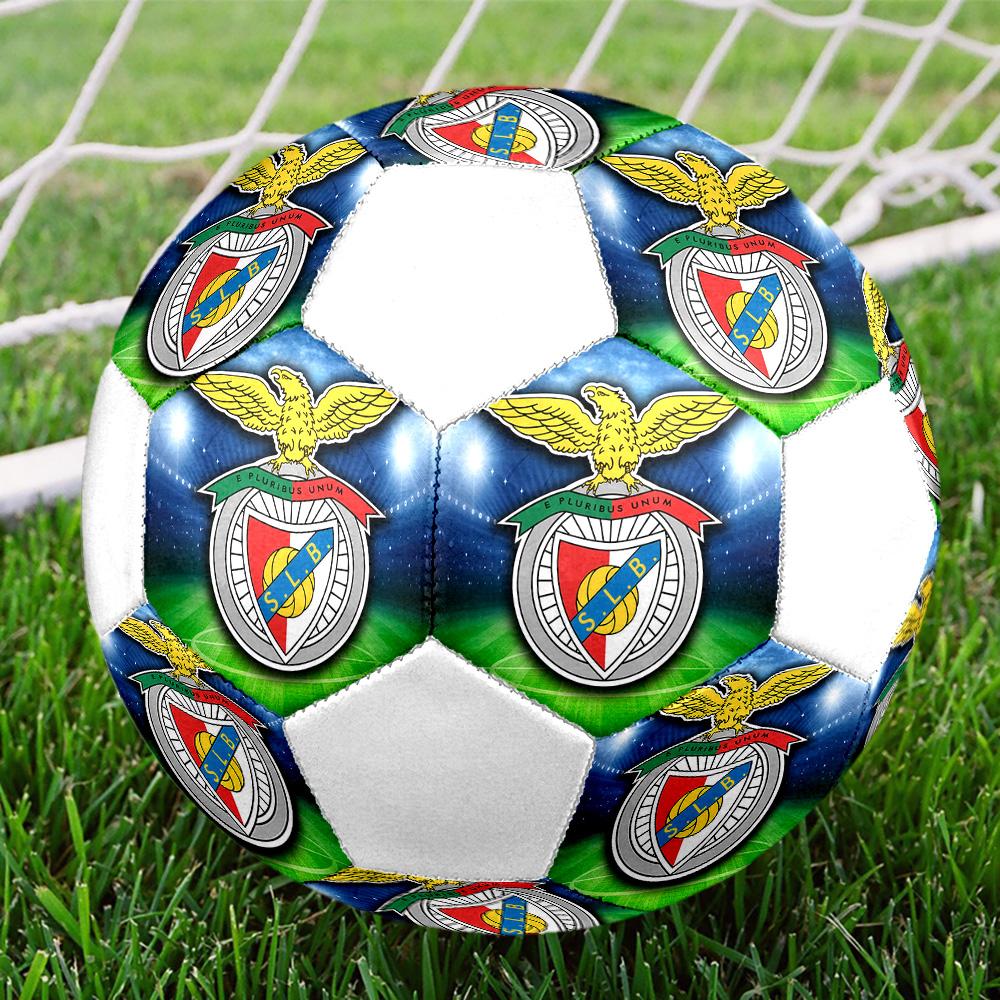 1 Stück Benfica Größe 5 Fußball Prag Hallenfußball Bunt Alle Altersgruppen Maschinengenäht PVC Wettkampfbereit Langlebig Hoher Rückprall