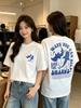 WAYS YOU CAN HELP Letter Pattern Round Neck Unisex Tshirt Short Sleeve Fashion Print Short Sleeve Shirt Female Tshirt