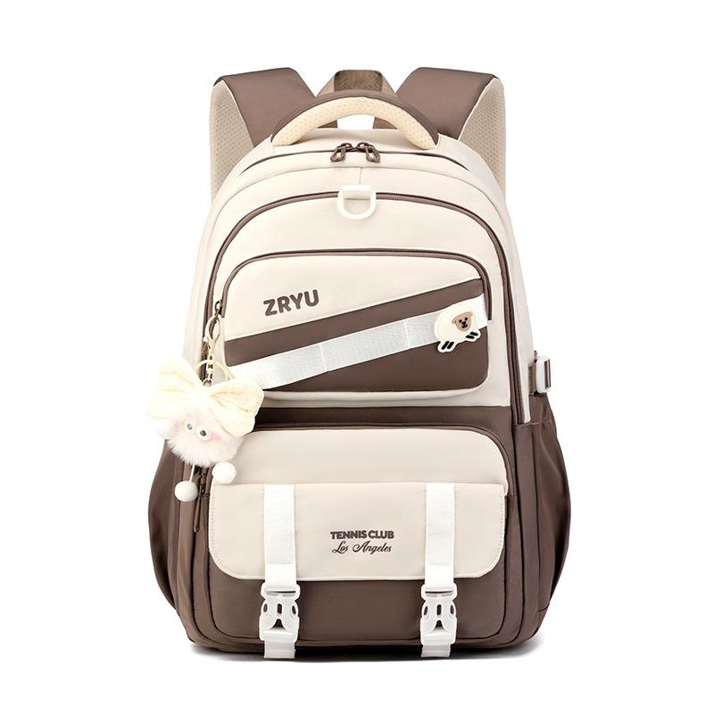 New Ultra Light Girl Backpack with 3-6 Weight Reduction and Spine Protection for Junior High School Students