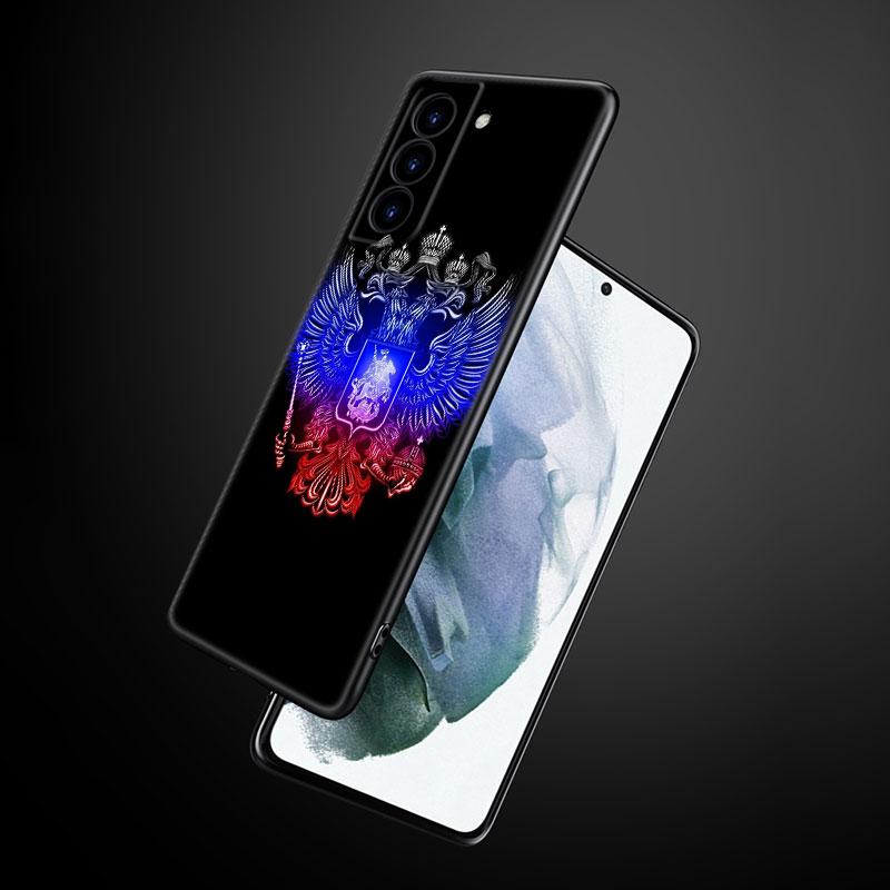 

Чехол для телефона с эмблемой российского флага для Samsung Galaxy S22 Pro S21 S20 Ultra FE S10 Lite 5G S10E S9 S8 Plus, мягкий черный чехол Samsung S8