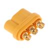 1 Pair Amass Mr60 Plug 3.5Mm 3 Core Connector T Plug Interface Connector Sheathed With Protector Cover For Rc Model