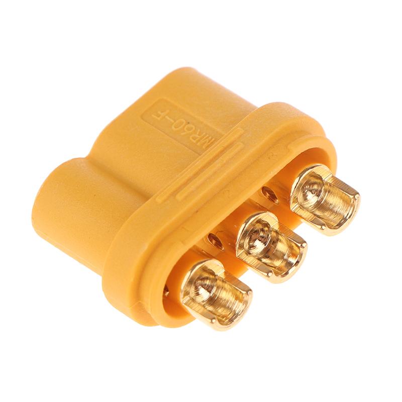 1 Pair Amass Mr60 Plug 3.5Mm 3 Core Connector T Plug Interface Connector Sheathed With Protector Cover For Rc Model