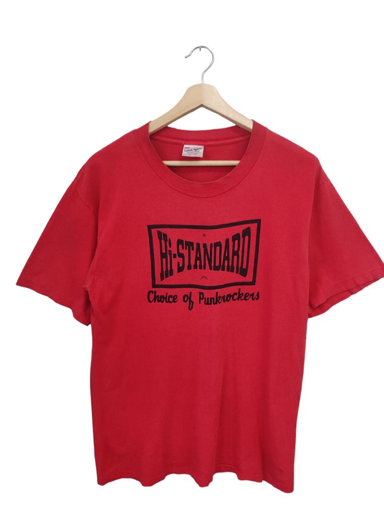 Vintage 1990 Hi Standard Japanese Punk rock Hi Standard choice of punkrockers Pizza of deaths record Hi Standard Akihiro namba Large