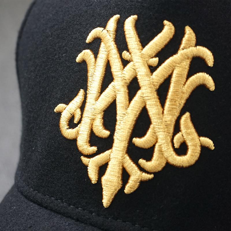 Men's Wool Felt High Top Baseball Cap: Large Head, Small Face Fit, Korean Style, Spring/Autumn.