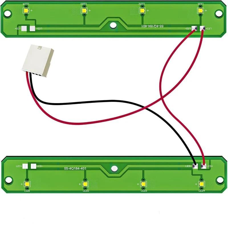 Taśma LED Do Lodówki F521Sn71 Pasek Świetlny DC 12V 6500K Biały Zamiennik 10*1Cm Części Akcesoria Paska Świetlnego Lodówki