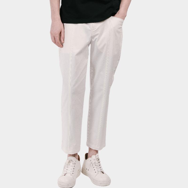 CUSTOMUS Unique Pocket Detail Slim Fit Men'S Elastic Waist Pants Cxs25Mwpt425 Ivy