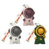 Keychain Small Fan Cartoon Astronaut Design Quiet Operation Built-in Ice Cooling Module USB Rechargeable Portable Fan with Lanyard