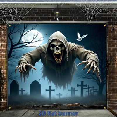 1Pcs Halloween Skeleton Claws Open Mouth Horror Decoration Background Halloween Backdrop Decorations For Photo Studio Booth Party