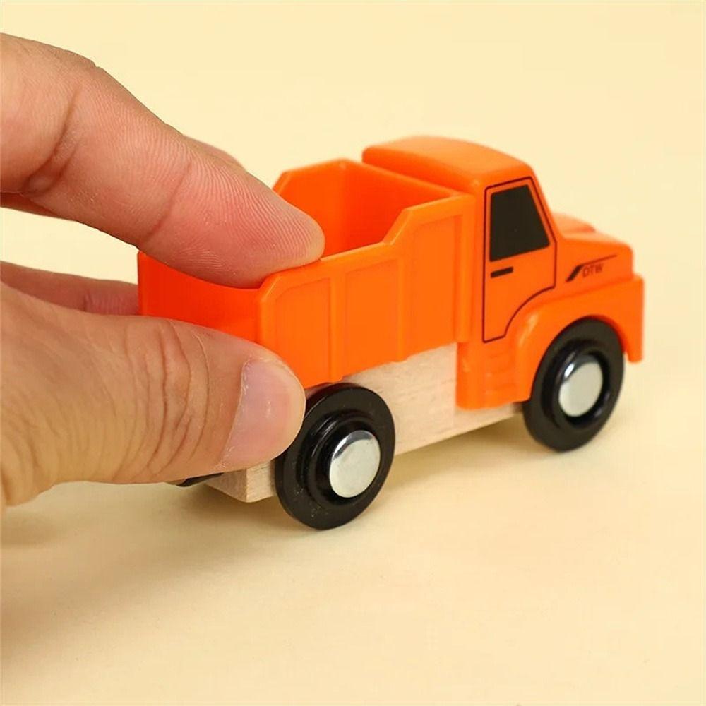 Locomotive Toy Railway Track Cars Vehicles Track Wooden Magnetic Train  Boys Girls
