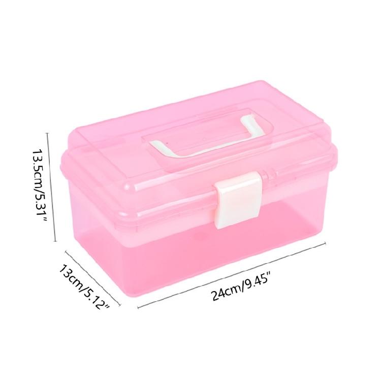 Transparente Spielzeugaufbewahrungsbox mit Tablett Große Kunststoffbox zur Organisation kleiner Gegenstände