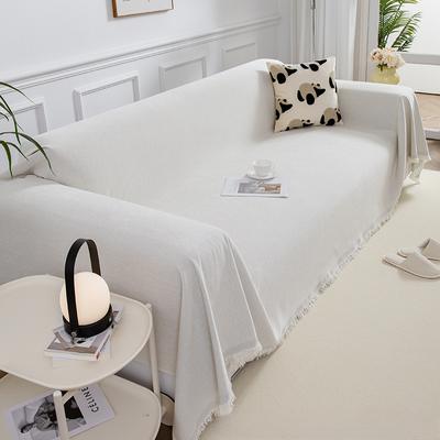 Milky White Chenille Waterproof Sofa Cushion Cover Cloth Four Seasons Universal Non-Slip Sofa Cover Anti-Scratching