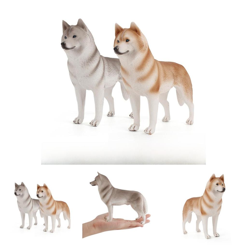 Hand Painted Husky Sled Dog Figurine For Animal Lovers And Collectors