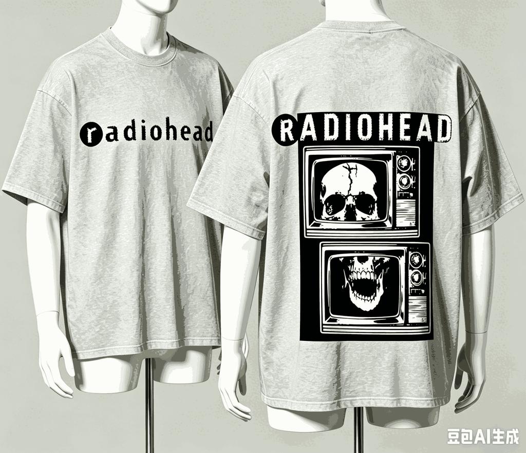 Radiohead For Fan Gift Tshirt Unisex Unisex Harajuku Oversized Unisex Short Sleeve Streetwear High Quality Couples Retro Fashion