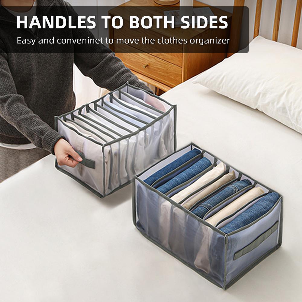 7 Grids/9 Grids Clothes Organizer Closet Organizer Storage Drawer Dividers with Handle Wardrobe