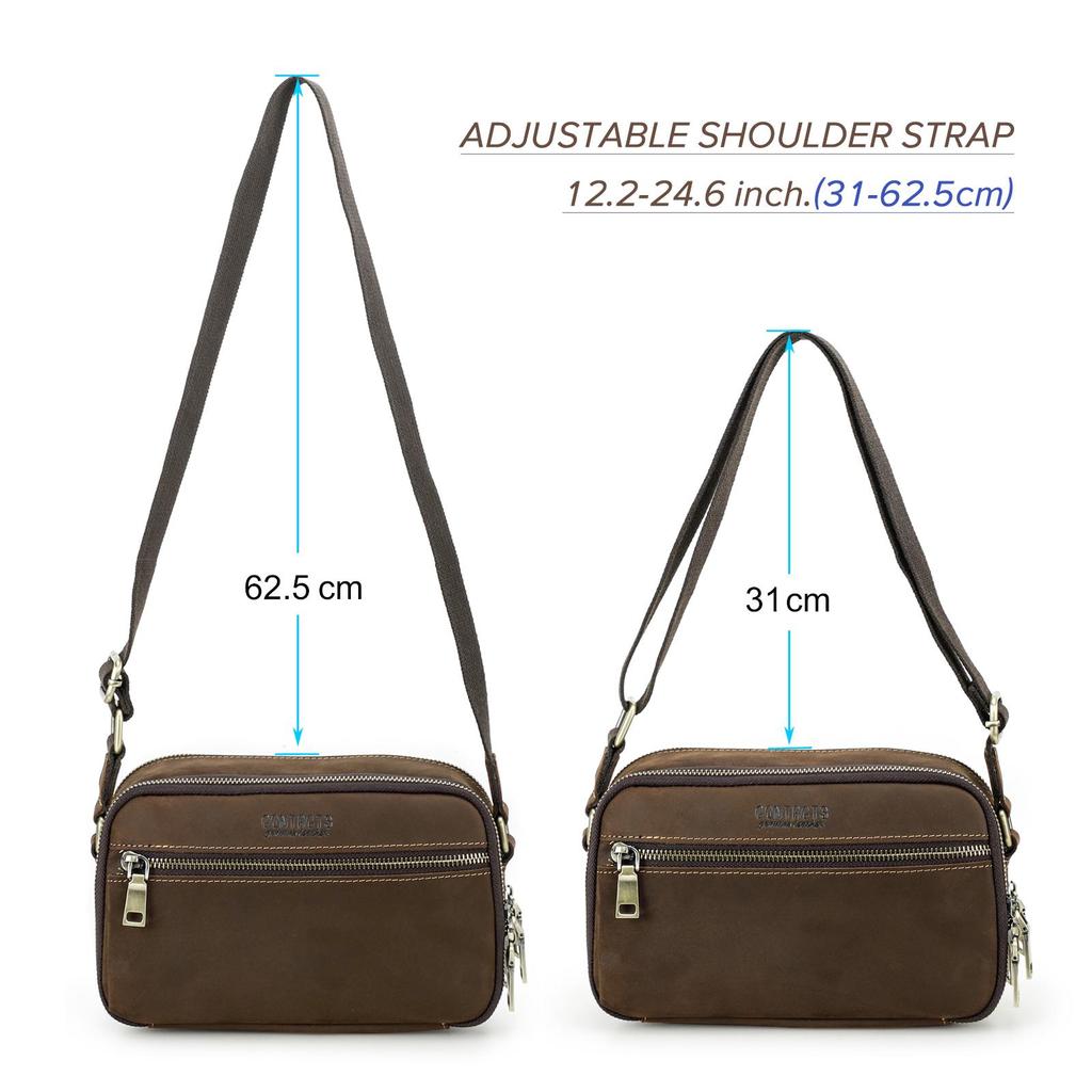 Contacts Sling Genuine Men Leather Shoulder Bags Retro Small Messenger Bags High Quality Male Crossbody Bags Handbags