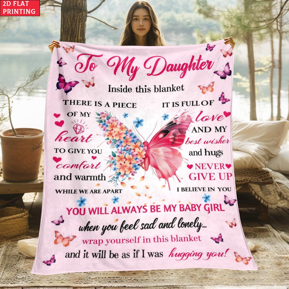 Gift for Daughter Print Thin Flannel Blanket for Bedroom,Living Rooms,Sofas Blankets,Lunch Breaks,blankets Fluffy Blanket