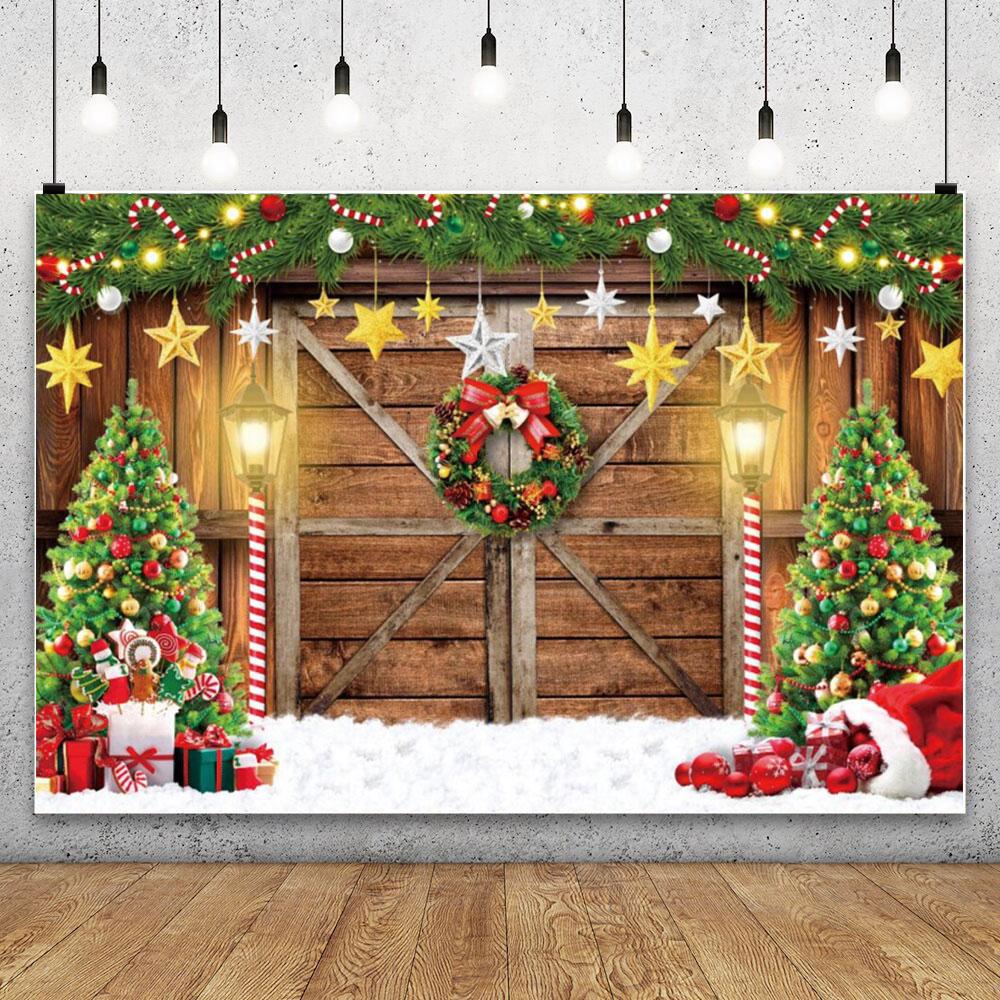 Winter Snowflake Christmas Photography Backdrop Decor Xmas Pine Tree Snowman Glitter Merry Christmas Party Photo Background Prop