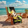 1PC Custom Name Soccer Art Beach Towel Highly Absorbent And Sand-Resistant Towel for Swimming, Pool, Yoga, And Travel Lightweight