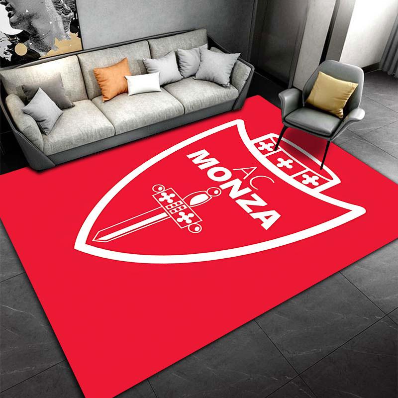 Red AC Monza Shield Design suitable as a non-slip mat for the living room or bedroom sofa