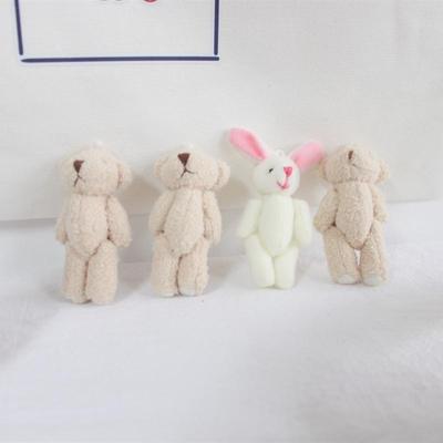 Teddy Bear & White Rabbit 3D Plush Brooch - Cute Accessories for Clothing, Bags, and Socks