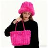 Women's Solid Color Plush Tote: Versatile, Casual, Large Capacity Handbag