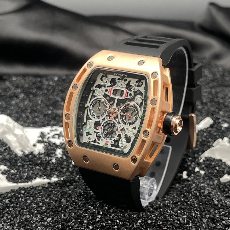 JYL Men's Watch Richard Hollow Bottom Silicone Strap