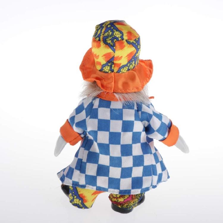 Designed Face Ceramic Entertainer Figurine Flexible Part Bright Costume Seasonal Ornament Christmas Celebration Decoration 16cm Height