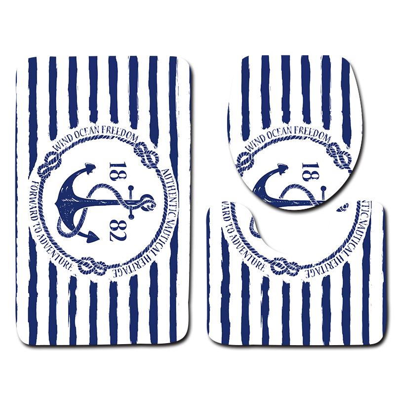 Bathroom Floor Mat Bathroom Mat Toilet Three-Piece Set