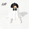 Artistic Ghost Sculptures Halloween Pumpkin Figurine 3D Printed Statue with Desk Ornaments Poseable Joint Spooky Articulated Decor Ornament