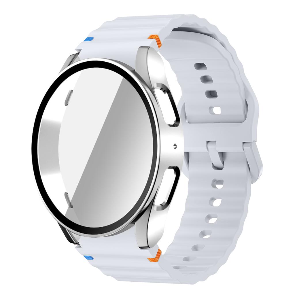 Silicone Strap for Samsung Watch 7 6 5 4 40mm 44mm 5Pro 45mm Band With Case Screen Protector Bumper cover for Wrist Accessories