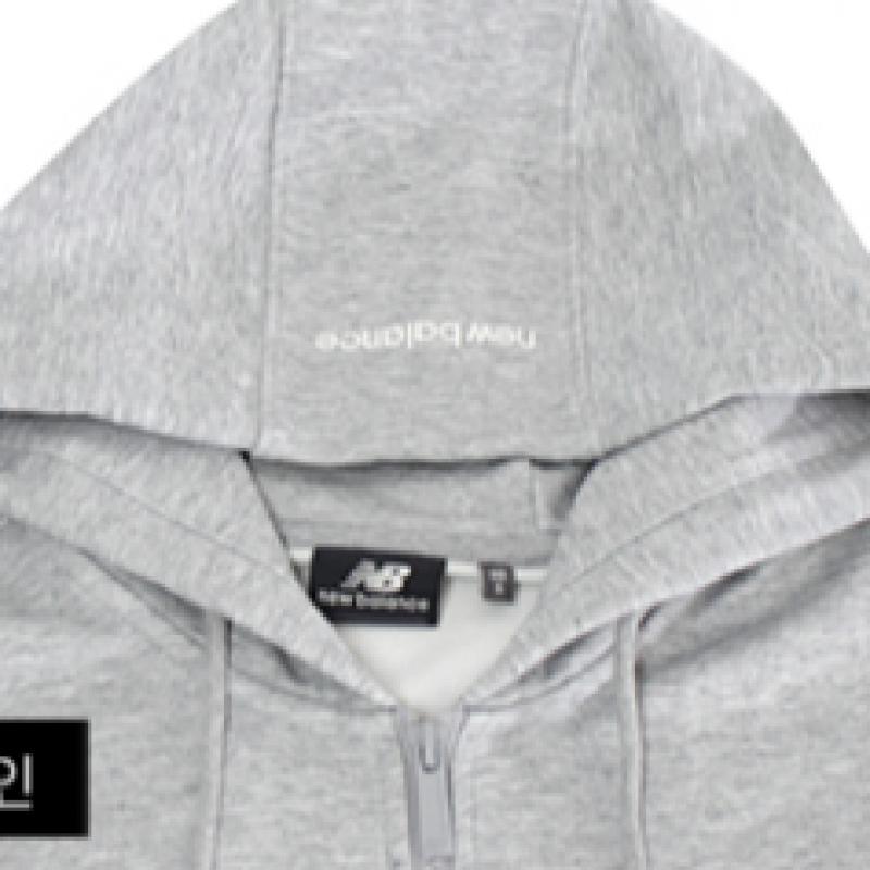 New Balance Nb ESSentialS Small Logo French Terry Men S And woMen S Hooded Zip Up Jacket Gray Nbm