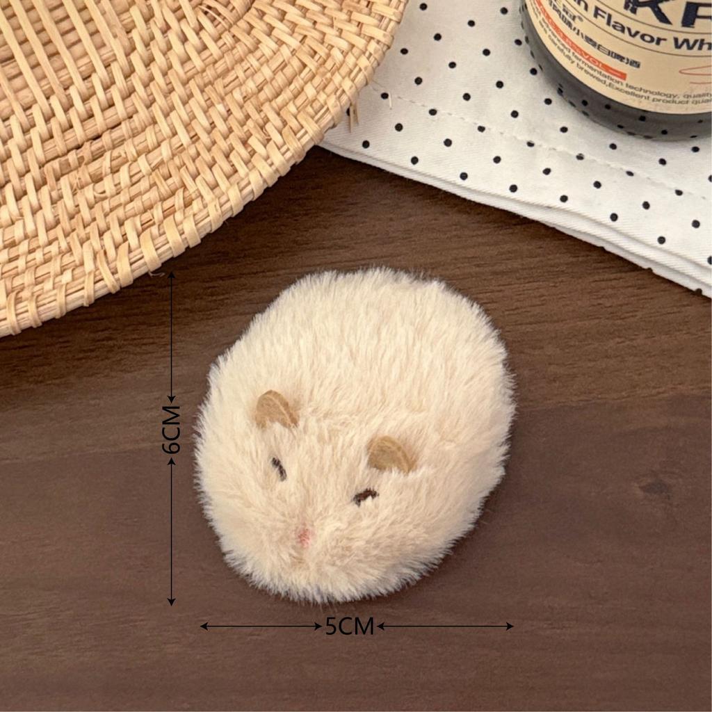 1Pc Cute Plush Hamster Hair Clip Versatile Fury Hairband Clip Edge Clip Hair Accessories Temperament Shattered Hair Clip