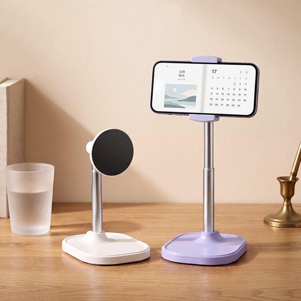 Telescopic Pole Desktop Phone Holder Rotating Mount Magnetic Phone Stand Office Use