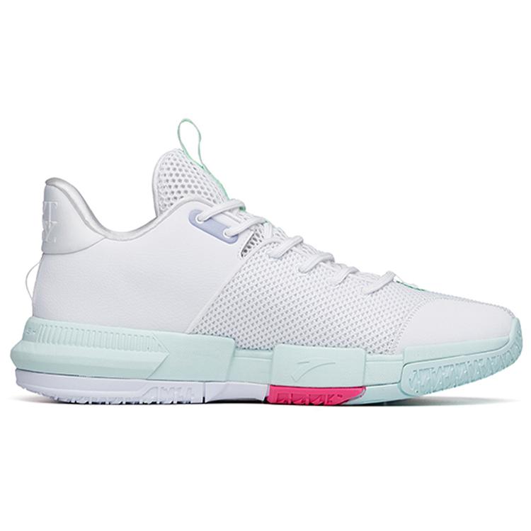 New Anta Craze 1 Mid Top Performance Basketball Shoes Men's White 112221618-4