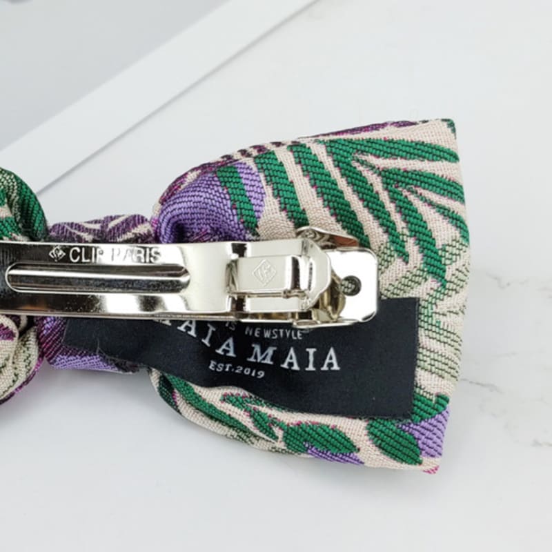 MAIA Rosen-Jacquard-Band-Anstecknadel - Lila