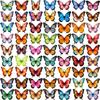 63pcs Temporary Tattoo Colorful Butterfly Stickers For Back Shoulders Adult