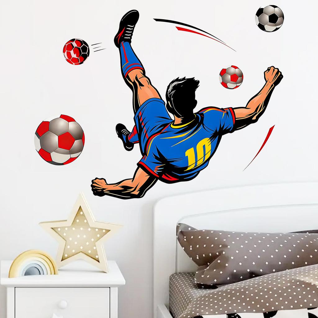 Creative 10 Football Player Living Room Bedroom Wall Decoration Stickers