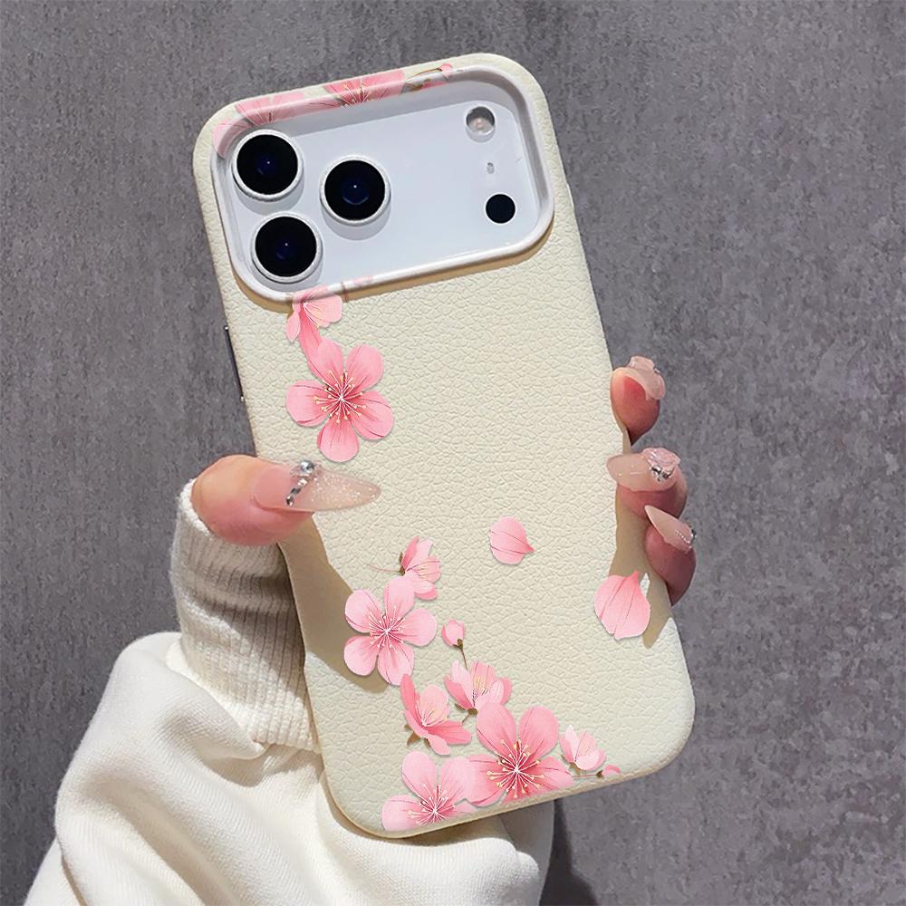 Pink Peach Blossoms Phone Case For iPhone 16 Pro Case iPhone 13 15 11 12 14 Pro Max 16e 15 Plus 17 Air Shockproof Cover