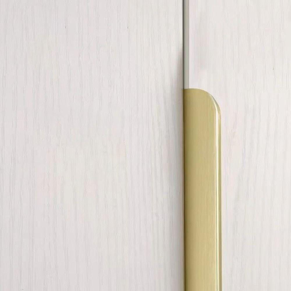 Double Hole Arc Door Handle Black/gold/grey Wardrobe Long Handle Hidden Cabinet Handle Cupboard